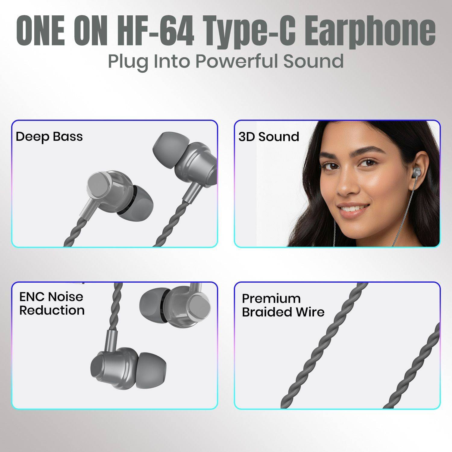 ONE 7 Type-C Wired Earphones - Image 3