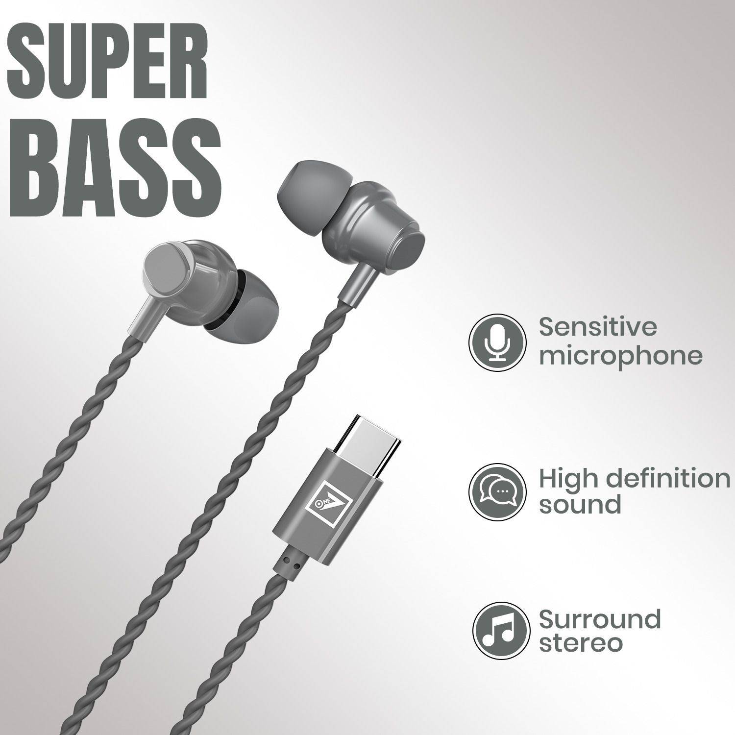 ONE 7 Type-C Wired Earphones - Image 2