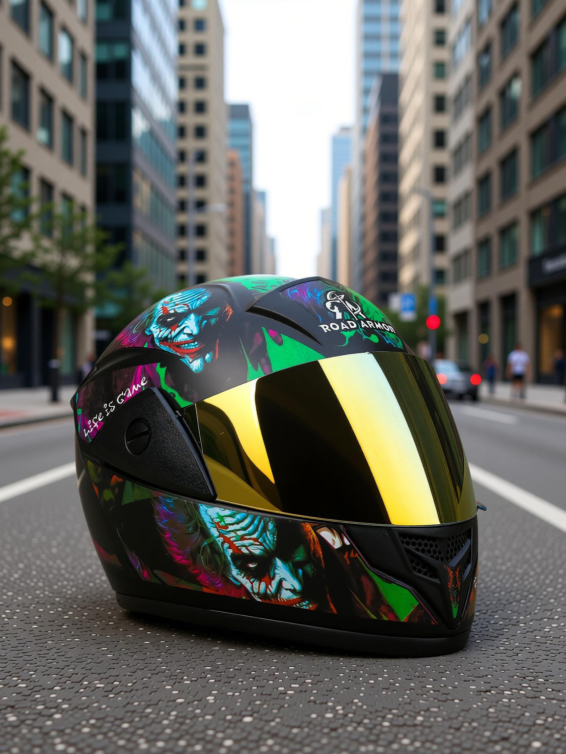 ROAD ARMOR Full face bike helmet for men Motorbike Helmet