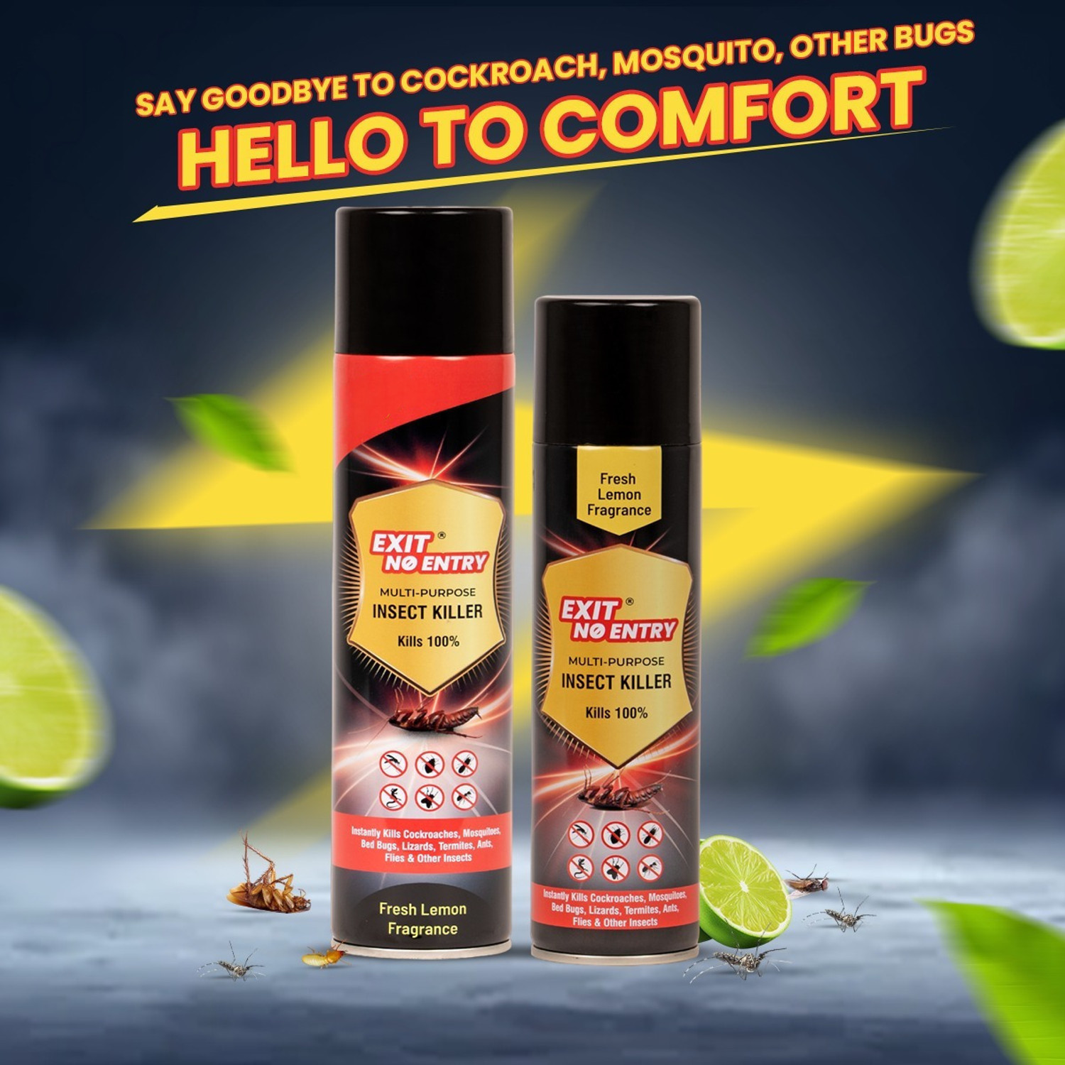 Exit No Entry Multi Insects Killer Spray | Insect Repellents | Pet Safe | Eco-Friendly