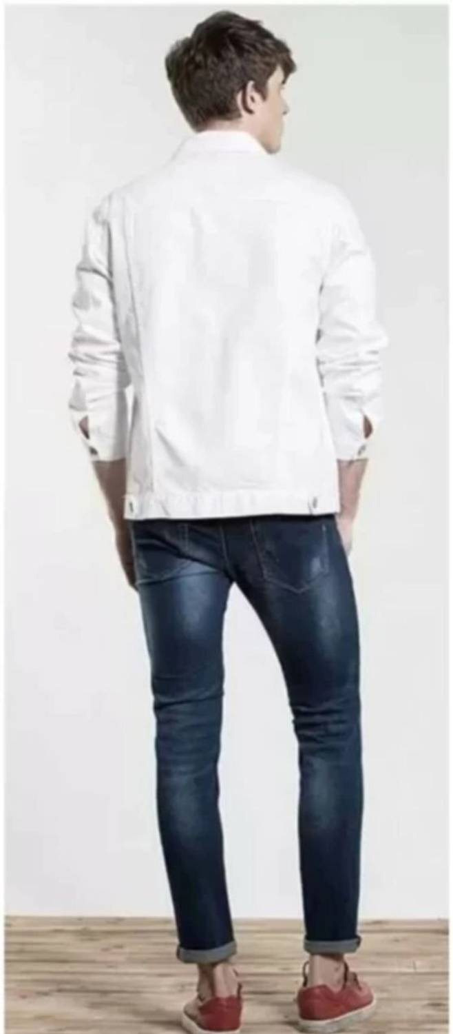 Emmy Word Men Denim Jacket Blue - Image 5
