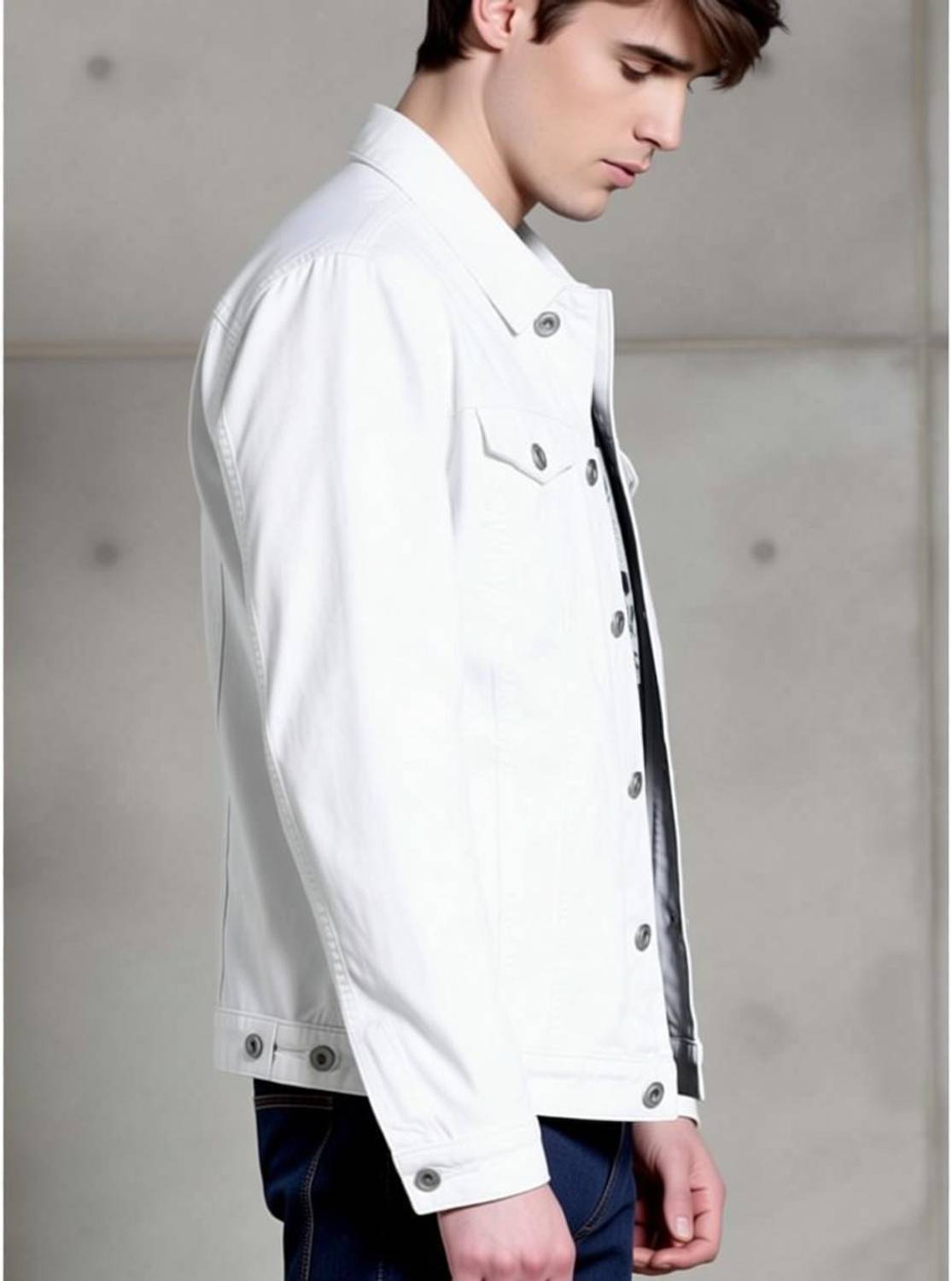 Emmy Word Men Denim Jacket Blue - Image 2