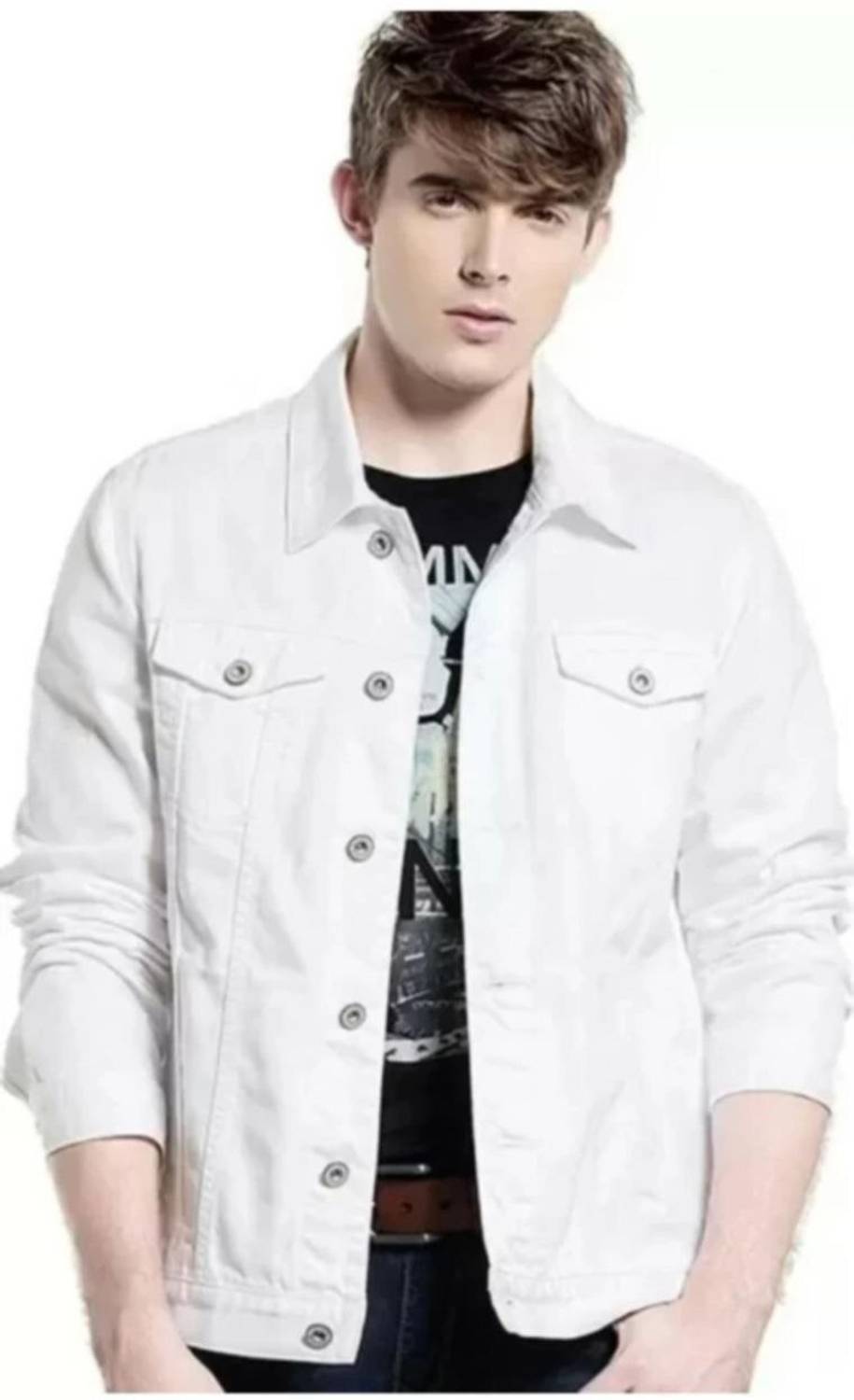 Emmy Word Men Denim Jacket Blue - Image 4