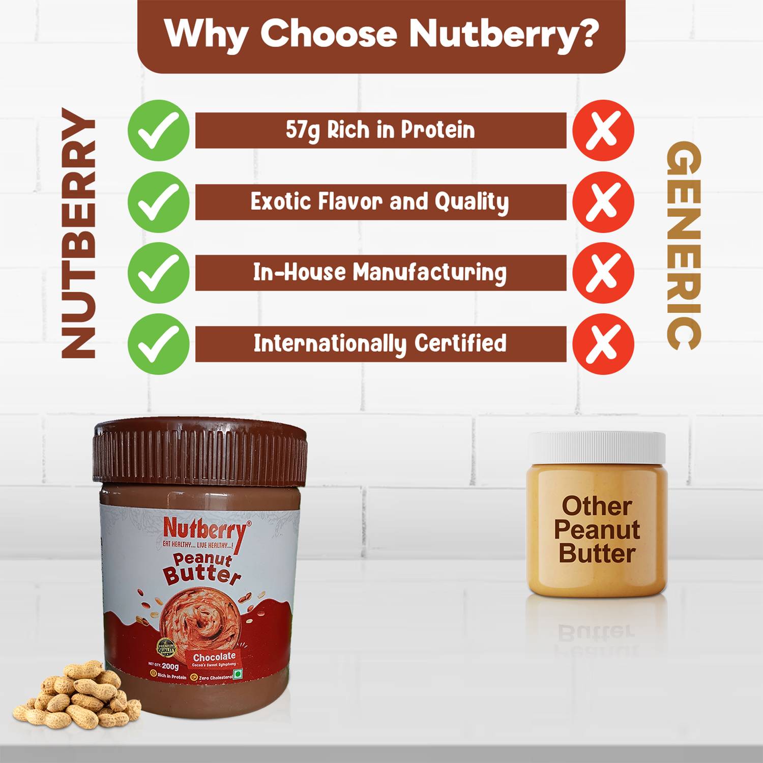 Nutberry Peanut Butter Chocolate 200 g - Image 3
