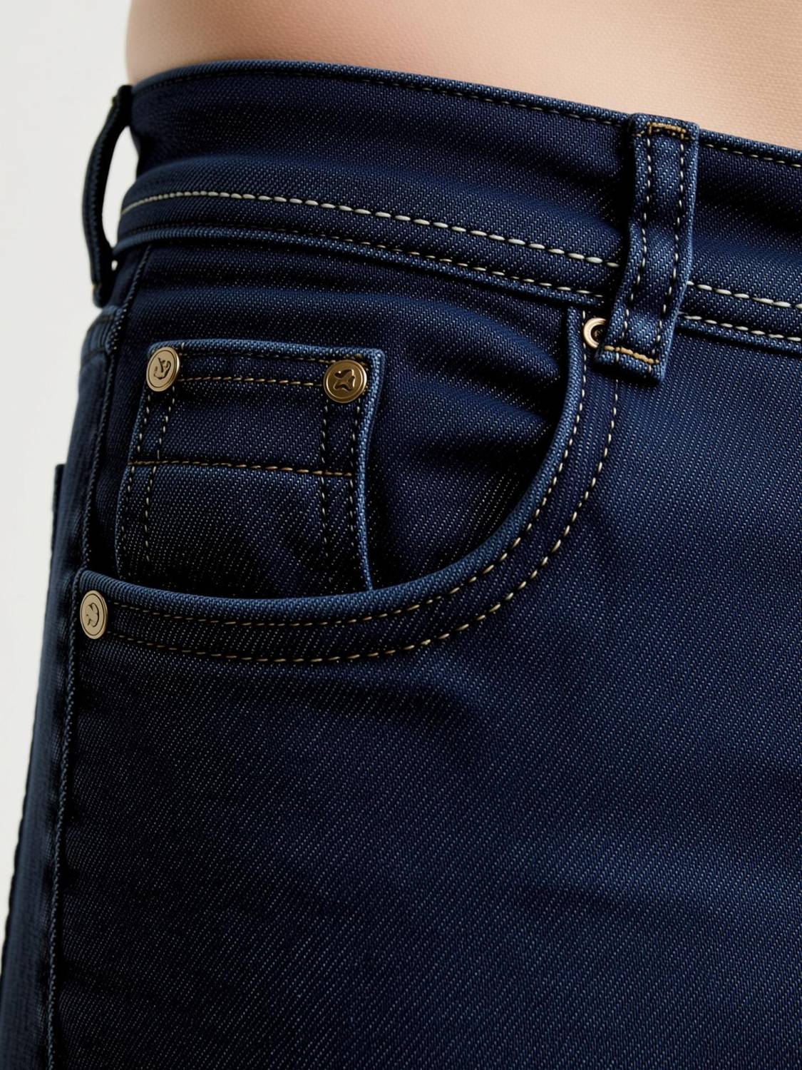 Lzard Slim Men Dark Blue Jeans - Image 4