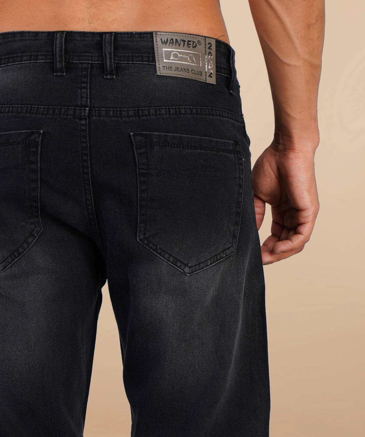 WANTED Straight Fit Men Black Jeans - Image 4