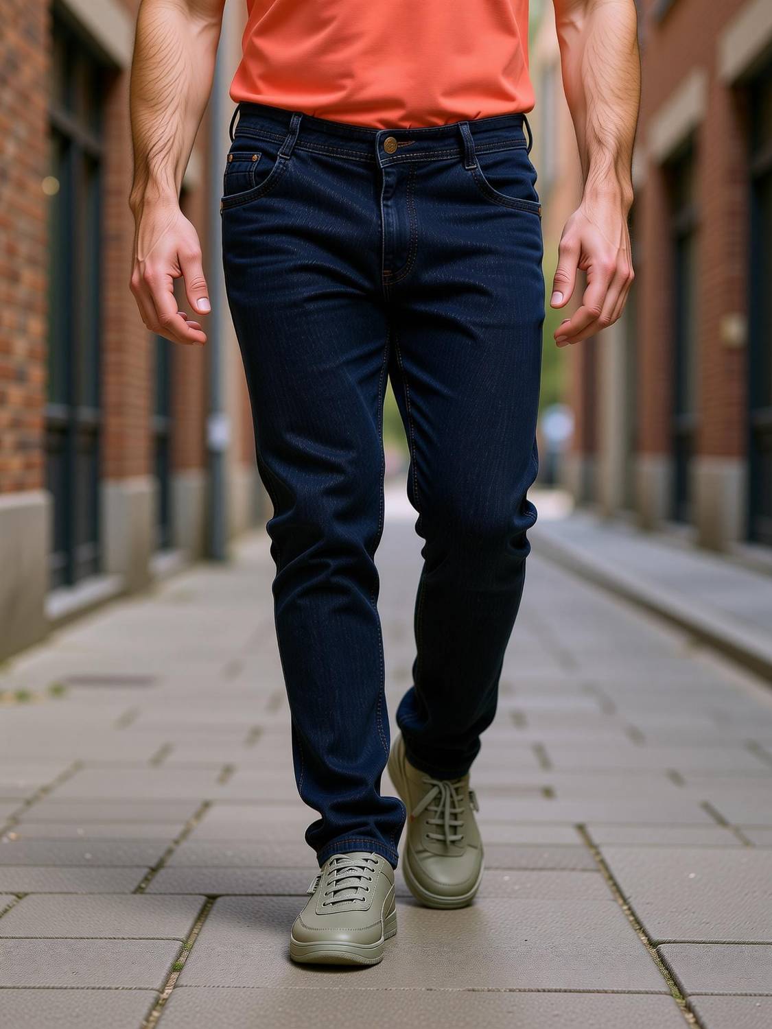 Lzard Slim Men Dark Blue Jeans - Image 3