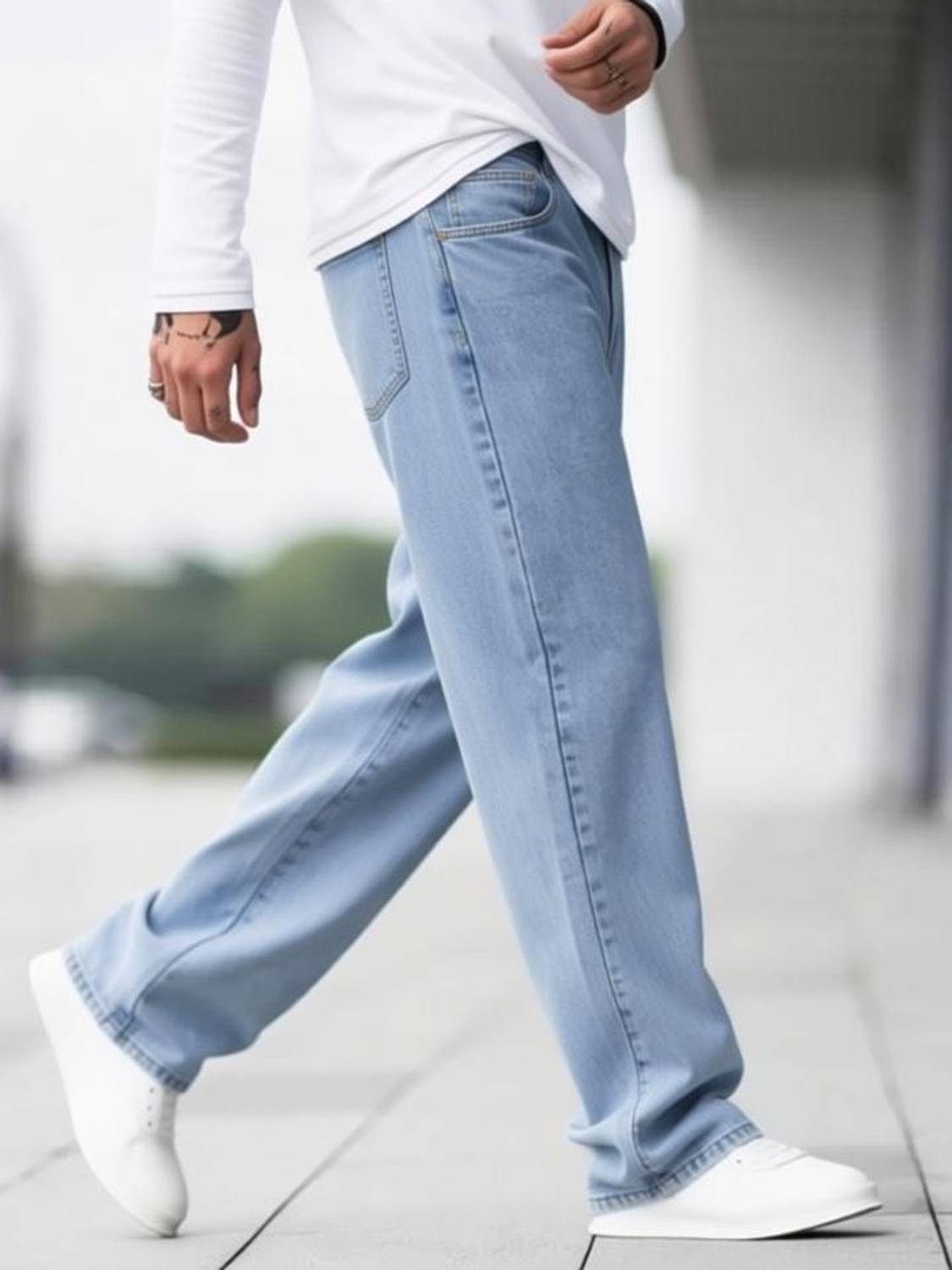 DENIM FIT Regular Men Light Blue Jeans - Image 3