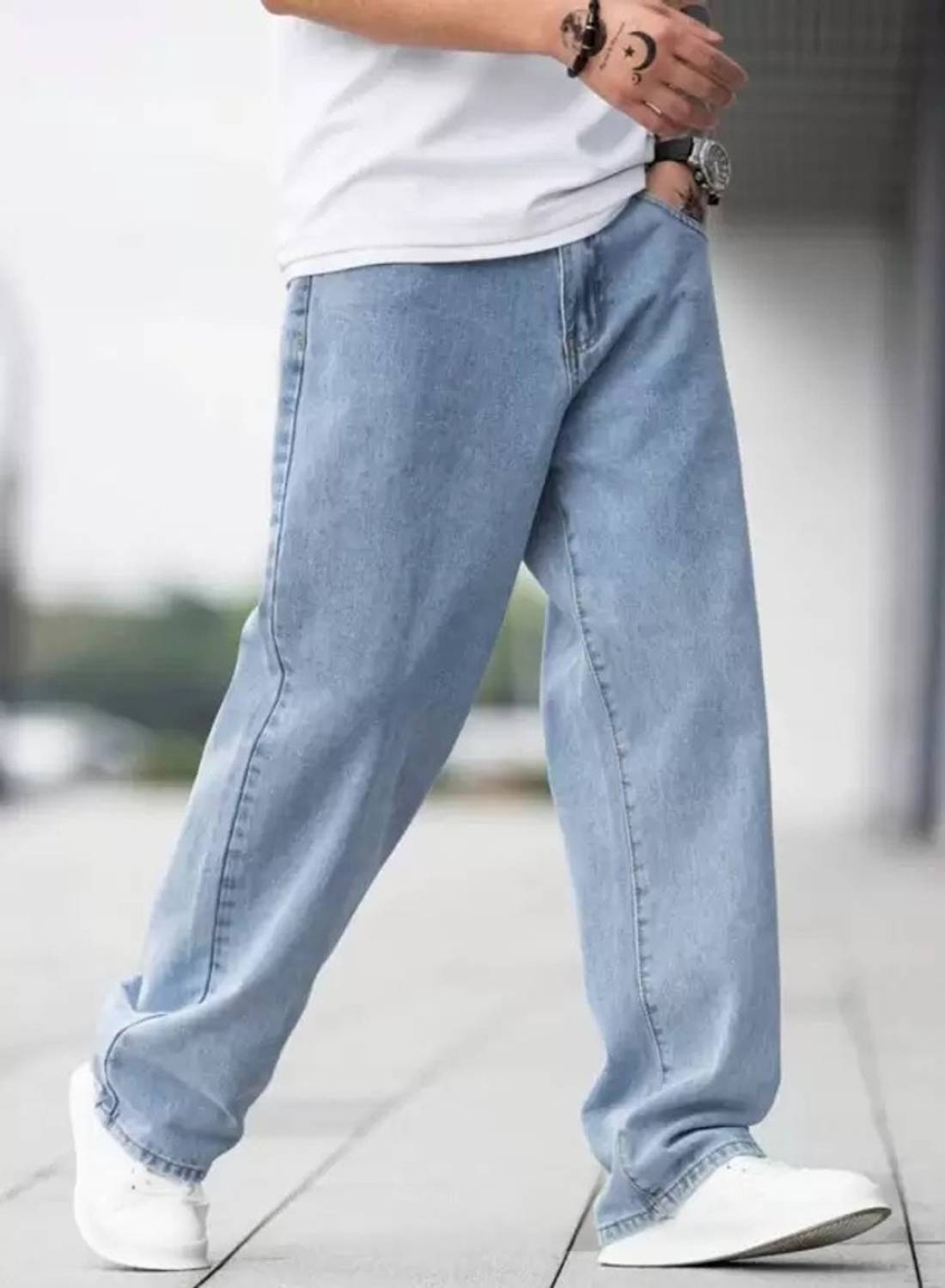 DENIM FIT Regular Men Light Blue Jeans - Image 5