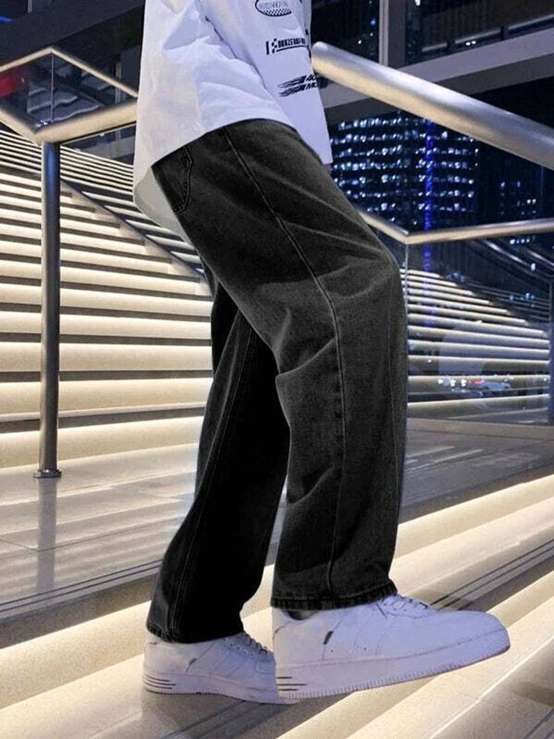 JAARA Men Dark Grey Jeans Relaxed Fit - Image 3