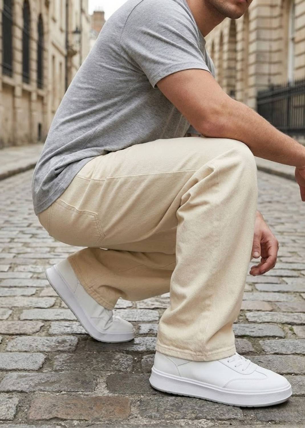 BREXX Men Beige Jeans - Image 2