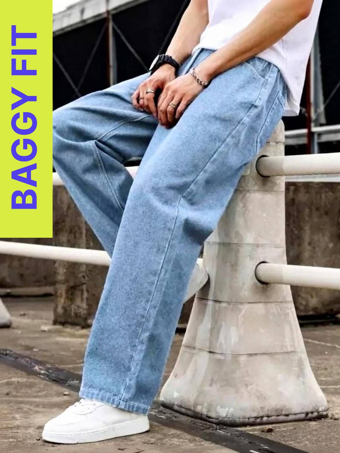 CMD Coinmen Denims Loose Fit Men Light Blue Jeans