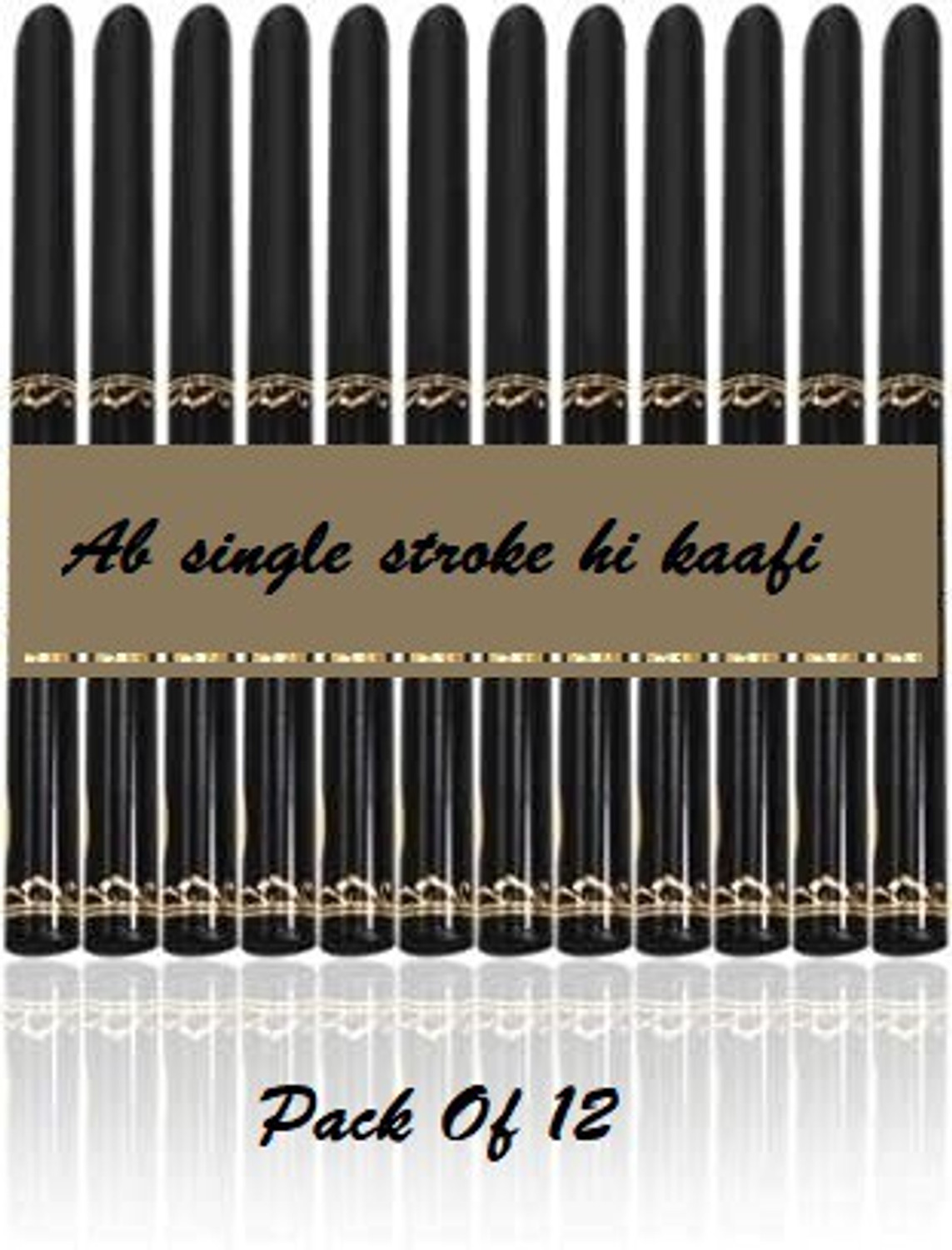 YELGO Perfect Waterproof Long Lasting-Eye liner cum Kajal (Black) (Pack of 12pcs)