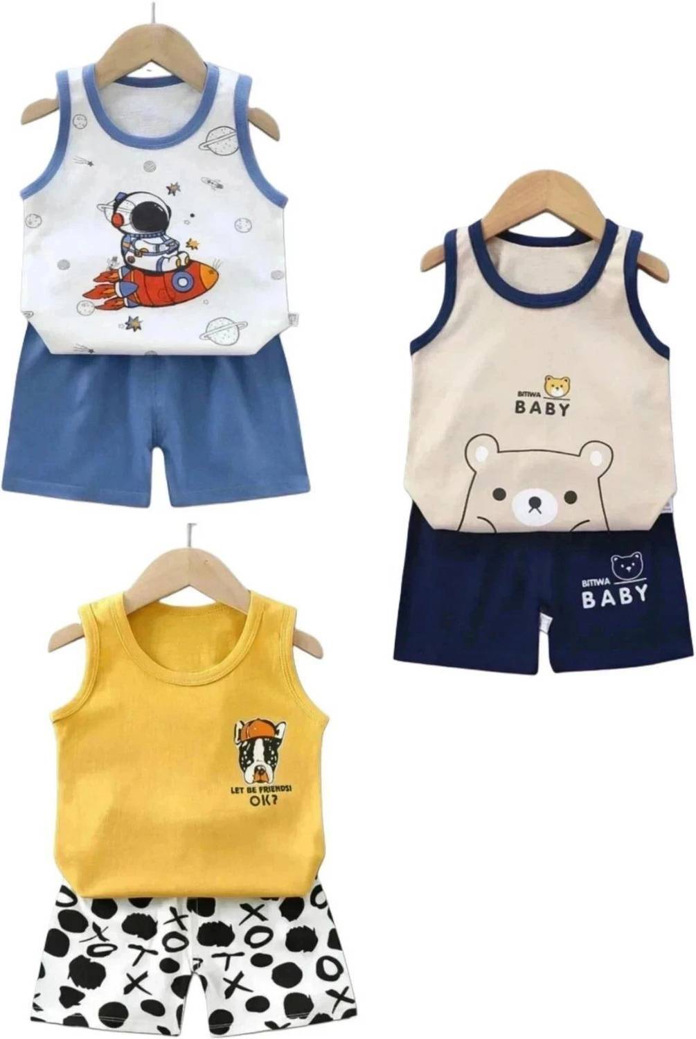 KIDSCUTE Baby Boys Casual Vest Shorts