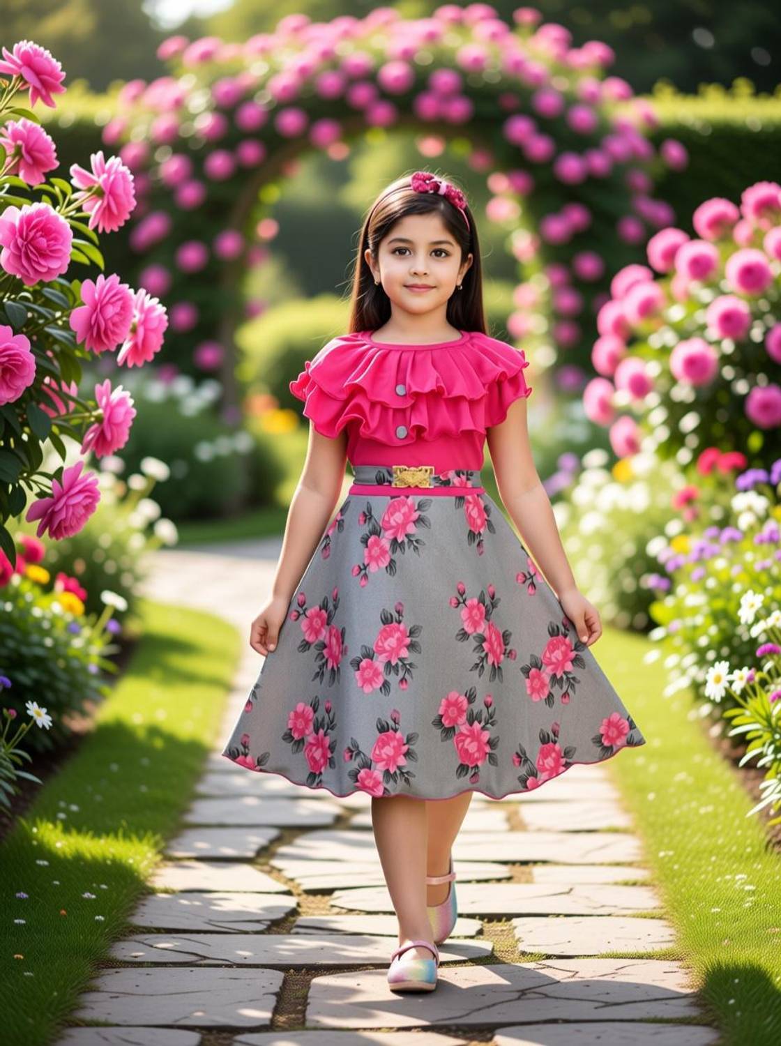 ARGARMENTS Girls Short/Mid Thigh Dress