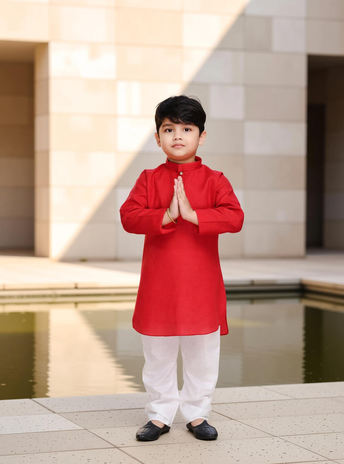 new gen Baby Boys Cotton Blend Kurta and Pyjama Set