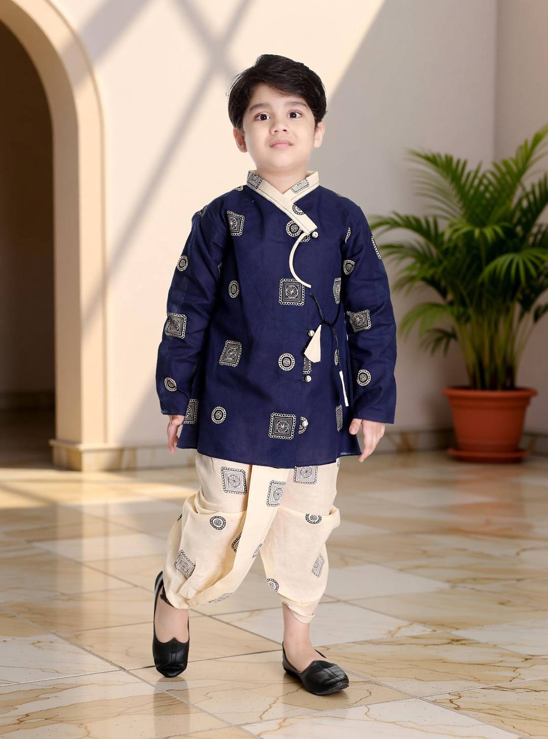 Smuktar garments Baby Boys Cotton Blend Kurta and Dhoti Pant Set