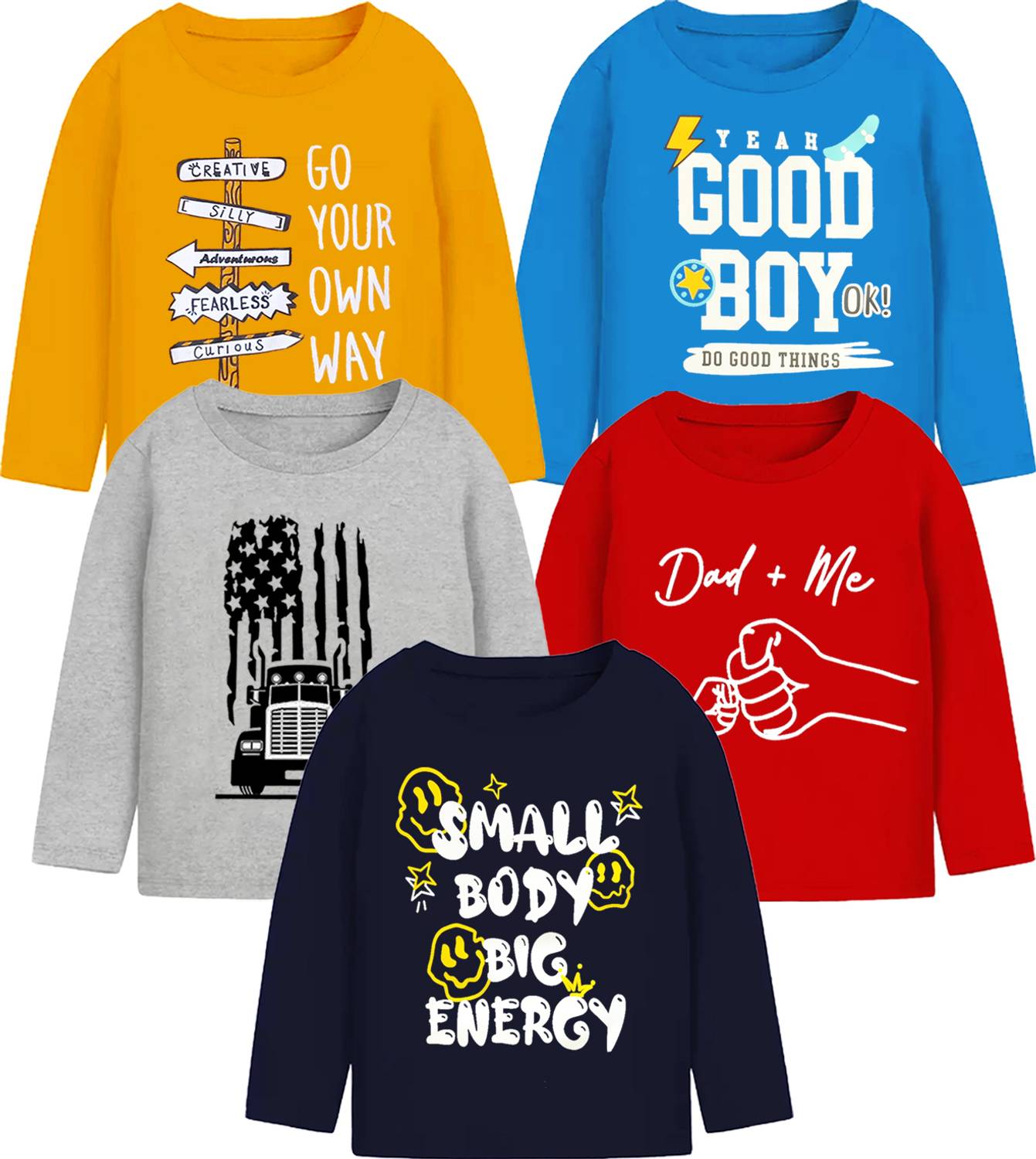 TitTom Boys & Girls Printed, Typography Pure Cotton T Shirt