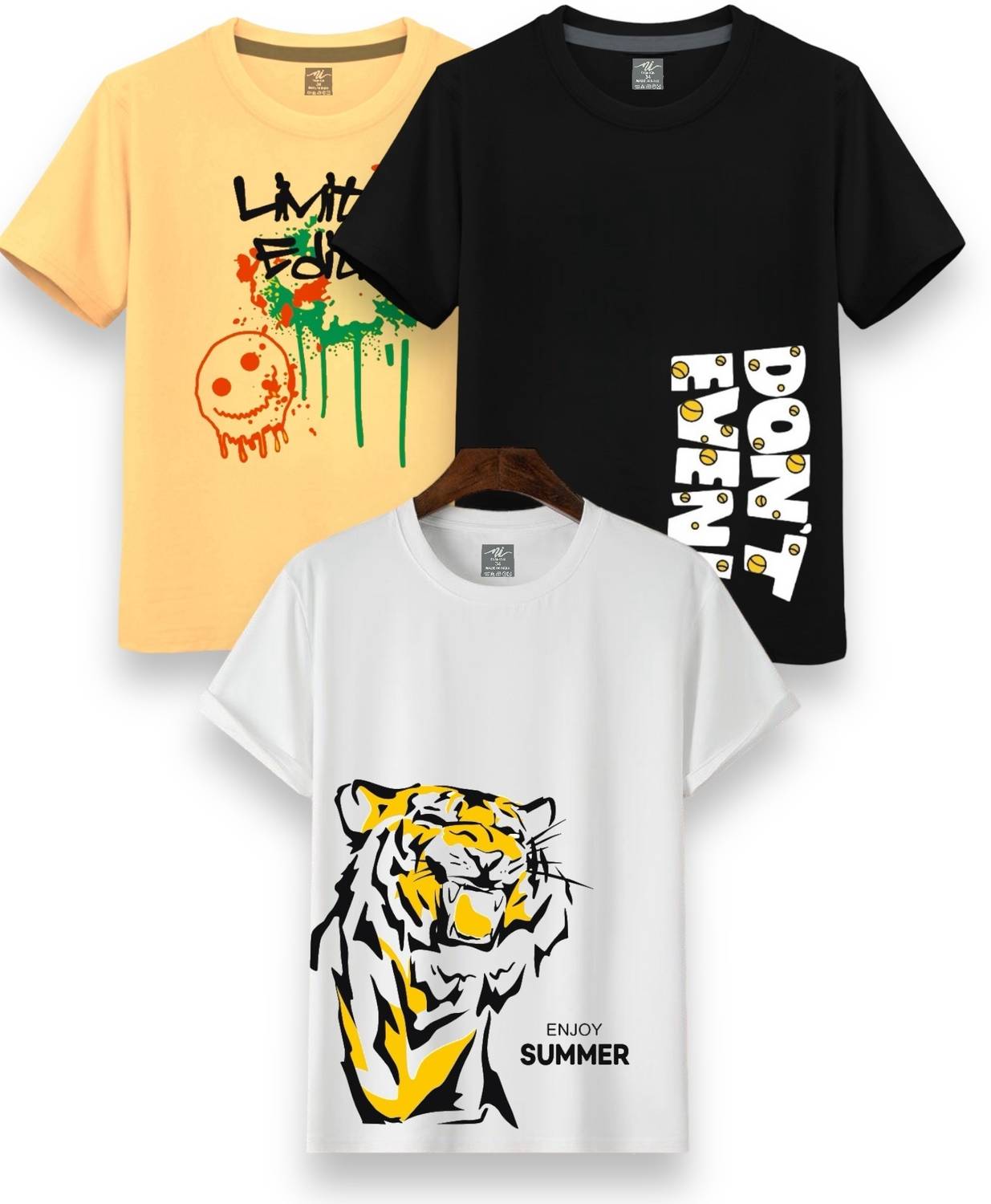 NI FASHION Boys & Girls Printed Cotton Blend T Shirt