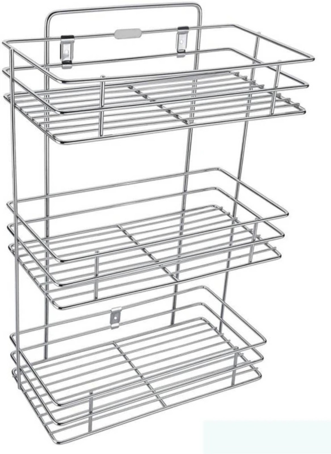Nexone Kitchen Rack 3 Shelf Stainless Steel Multipurpose Storage Shelf Containers Kitchen Rack