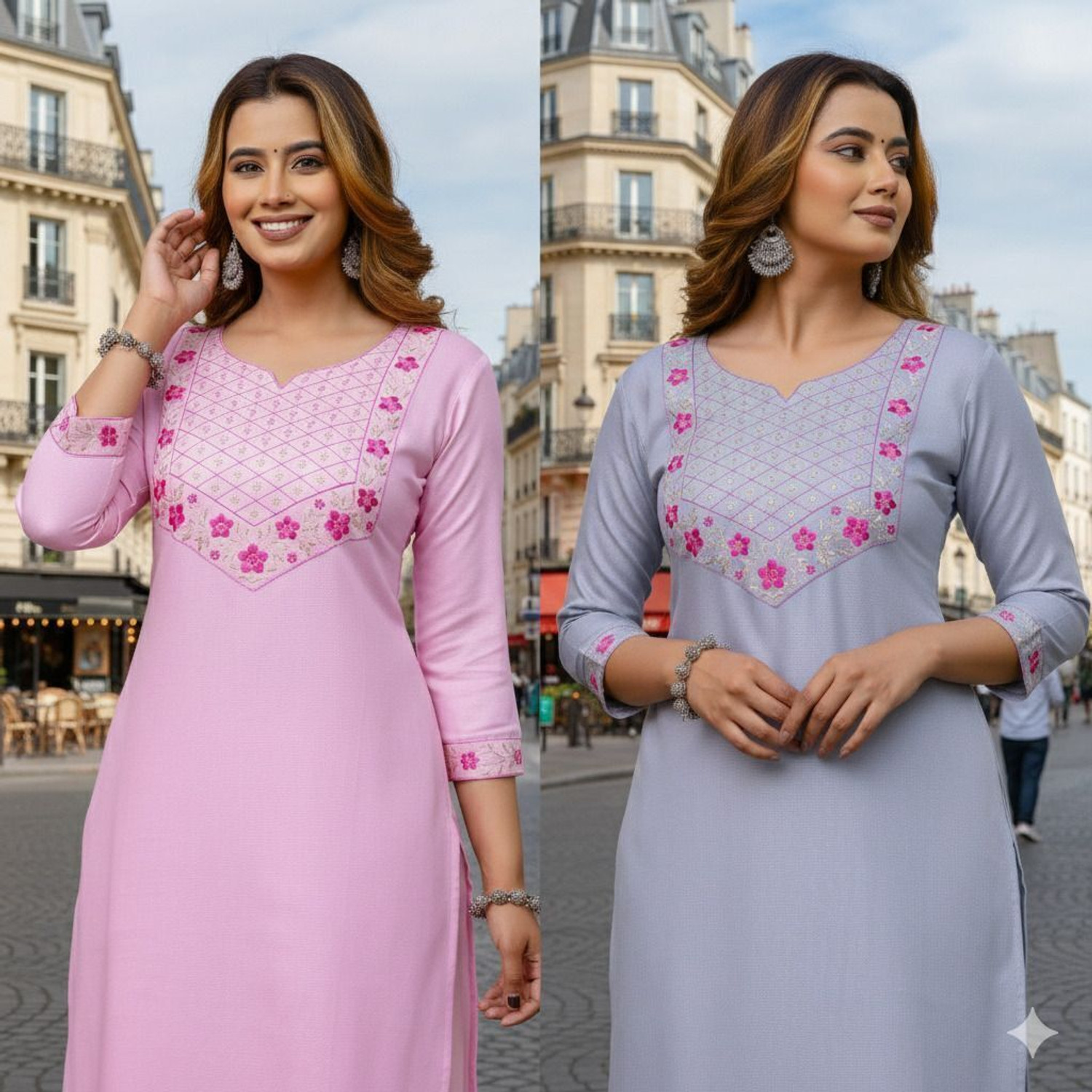 Auzanoor Collection Women Embroidered Kurta