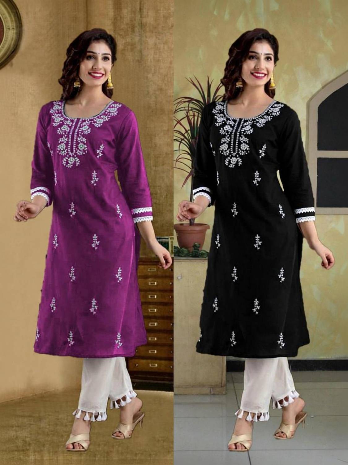 vikshi Women Embroidered Kurta