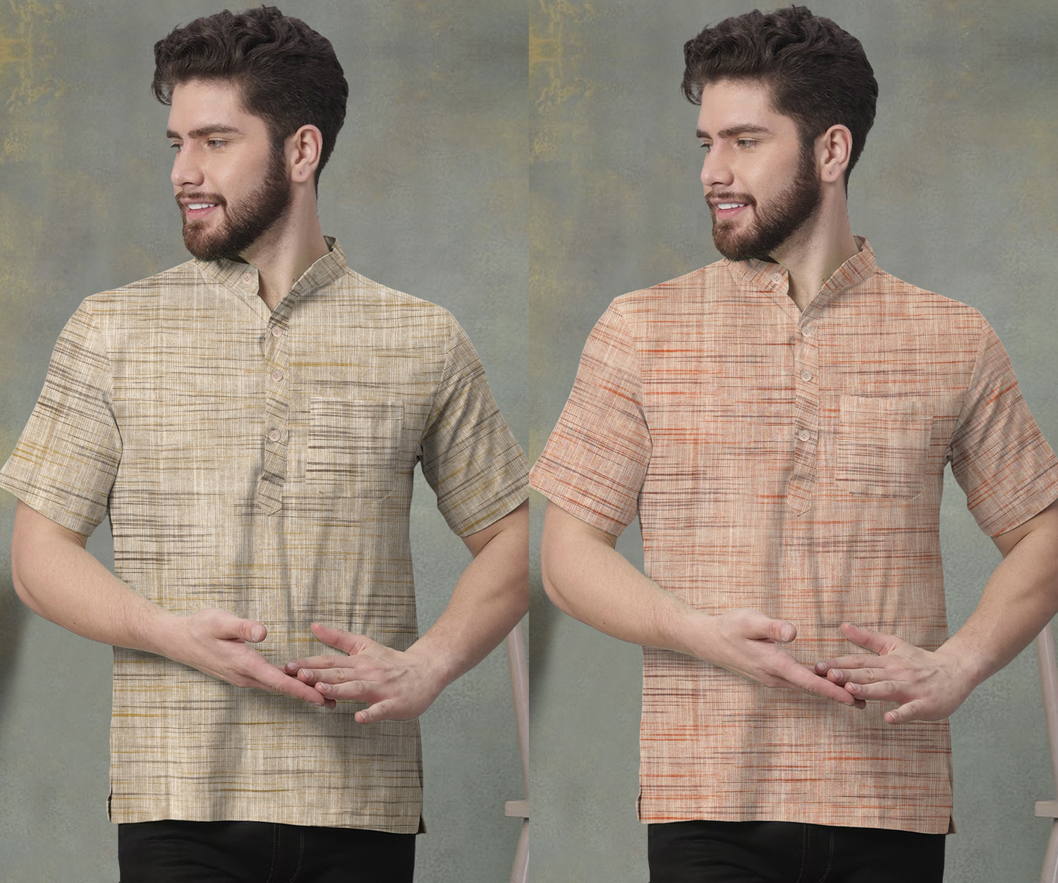 W S TEXTILE Men Self Design Kurta