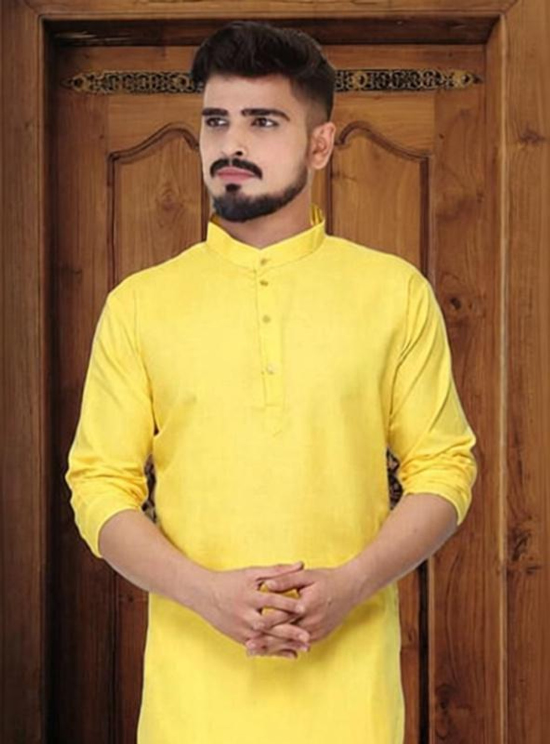 KAMOSA Men Self Design Kurta