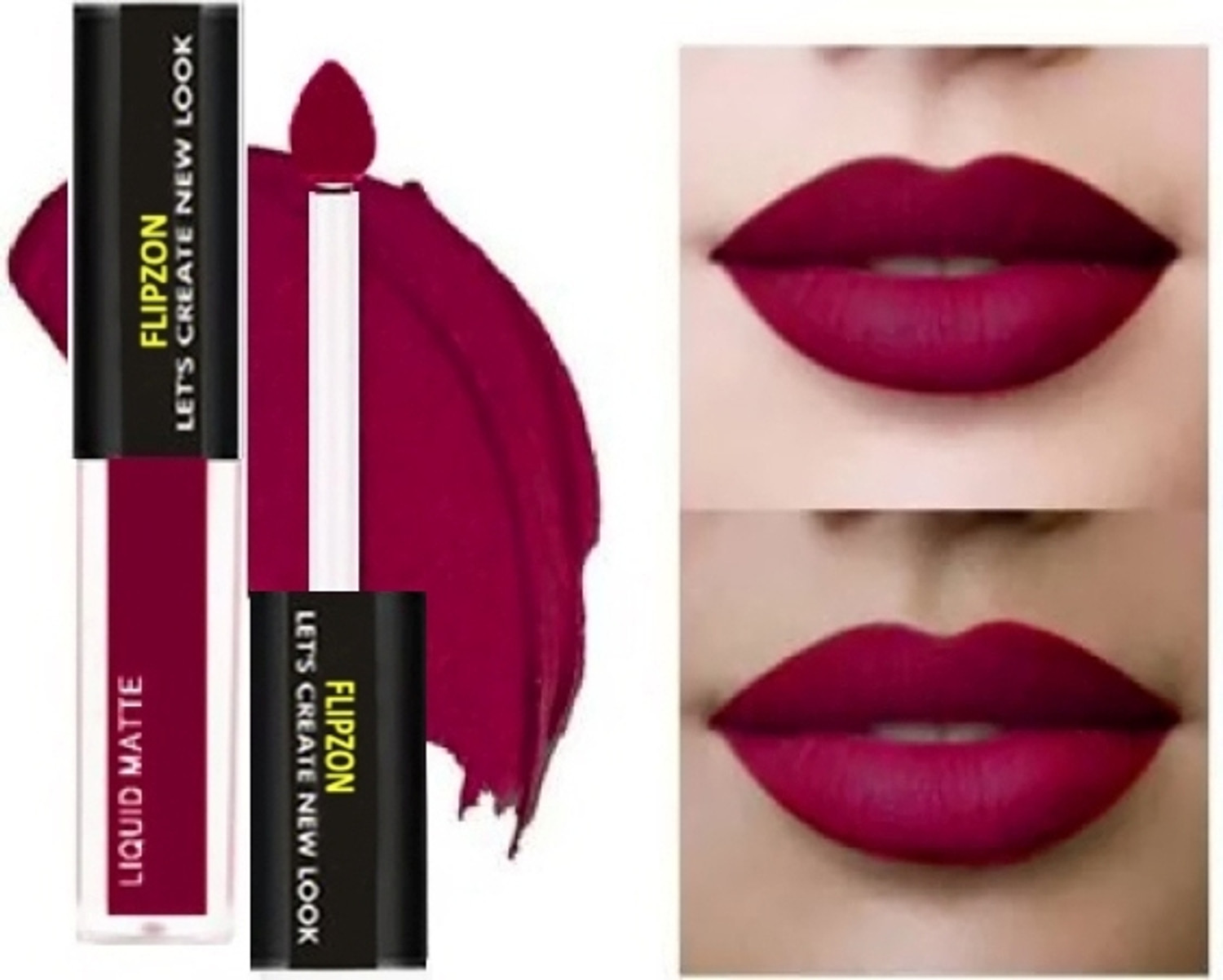 FLIPZON |Non-Transfer| Waterproof| Smudge-Proof|Matte Longlasting|Liquid Lipstick