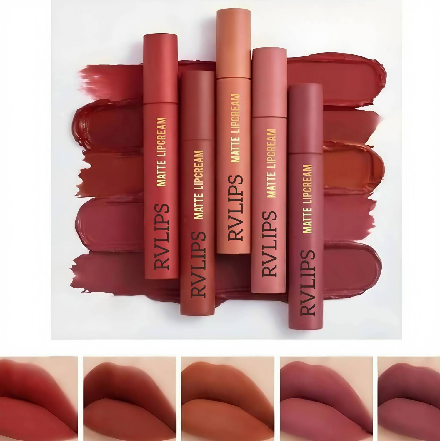 RVLIPS Matte Liquid Lipstick Set Multi Shade Collection Long Lasting A