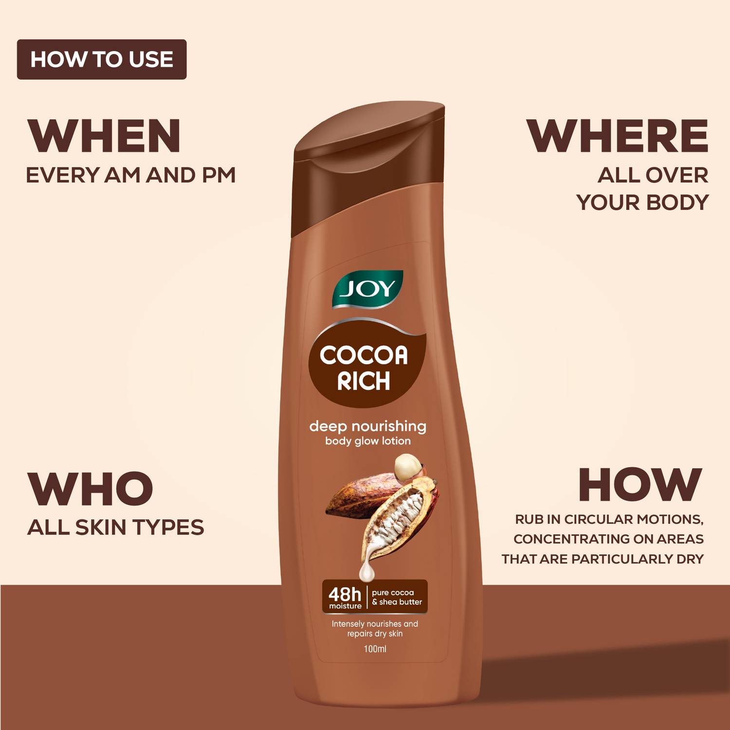 Joy Cocoa Rich Deep Nourishing Body Glow Lotion - Image 4