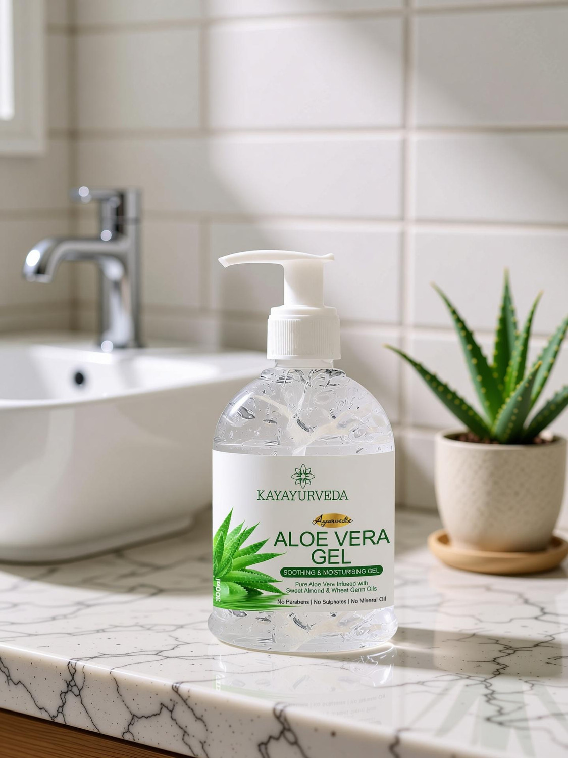 MegaValue 100% Pure Aloe Vera Gel for Beautiful Face, Skin & Hair - Pack of 2