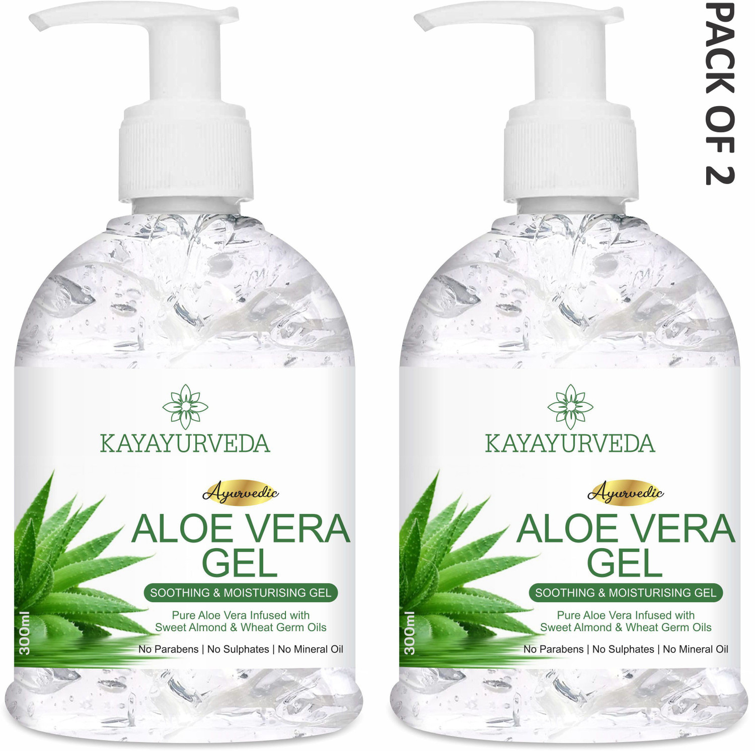 KAYAYURVEDA 100% Pure Aloe Vera Gel for Glowing Face, Skin & Hair