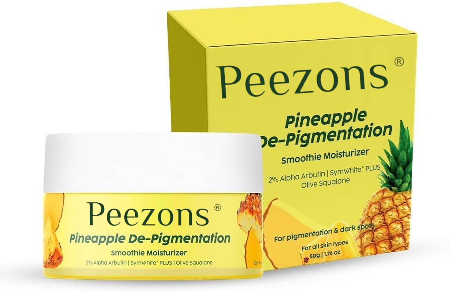 Peezons Pineapple Smoothie Moisturizer For Hyperpigmentation & Dark Spot Removal