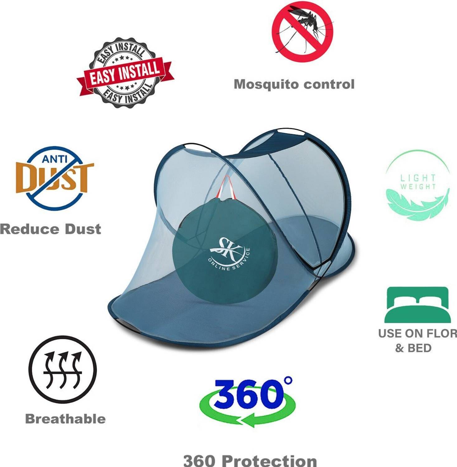 SK Online Services Polyester Adult Mosquito Net - Image 5