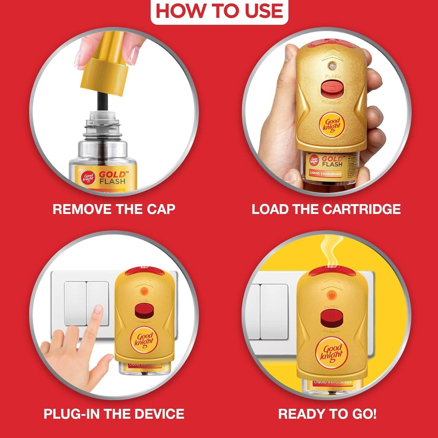 good knight gold flash Mosquito Vaporiser Refill - Image 2