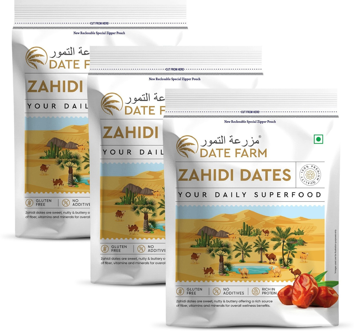 DATE FARM Natural Khajur|Boosts Immunity|No Added Sugar|Arabian Wet Dates