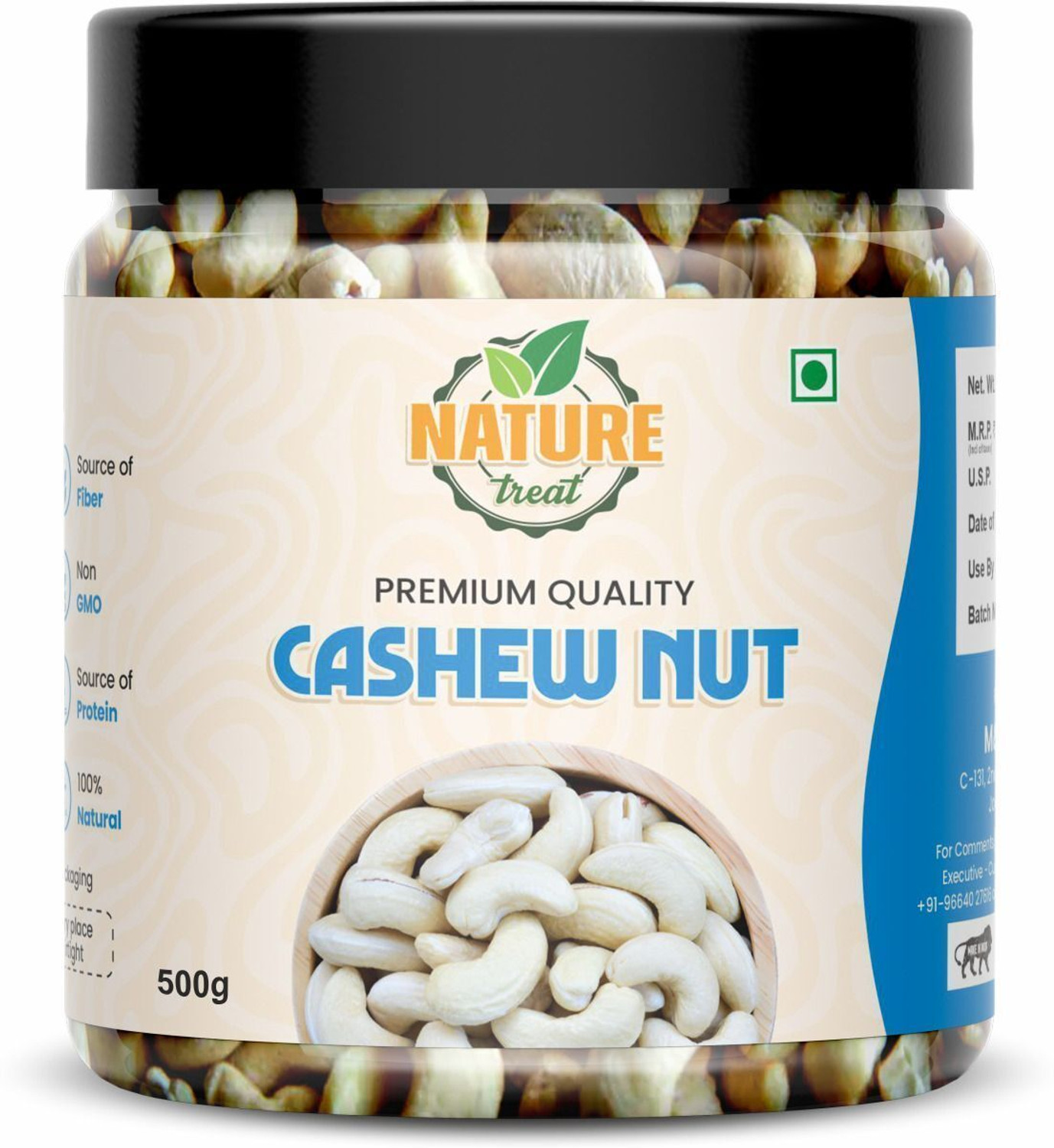 NATURE treat Premium Cashew Nuts | Rich & Creamy Dry Fruit | Healthy Crunchy Snack Cashews