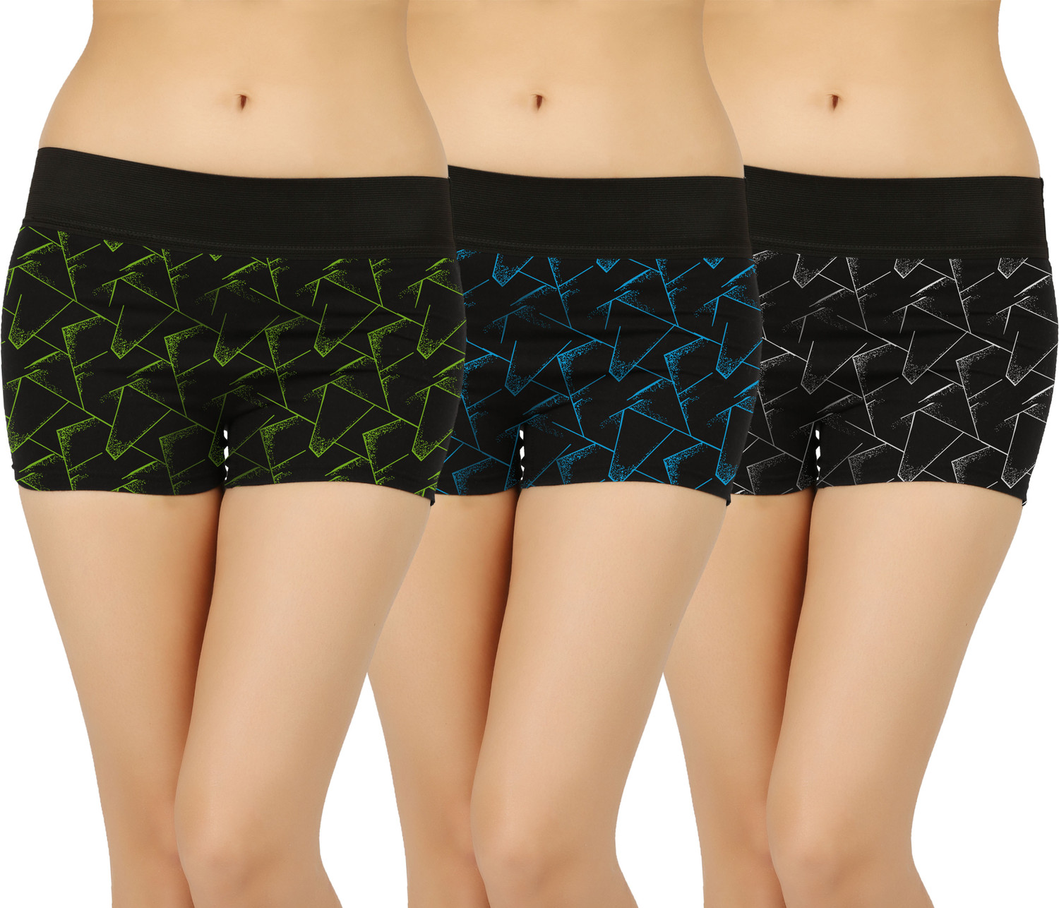 VAISHMA Women Boy Short Black Panty