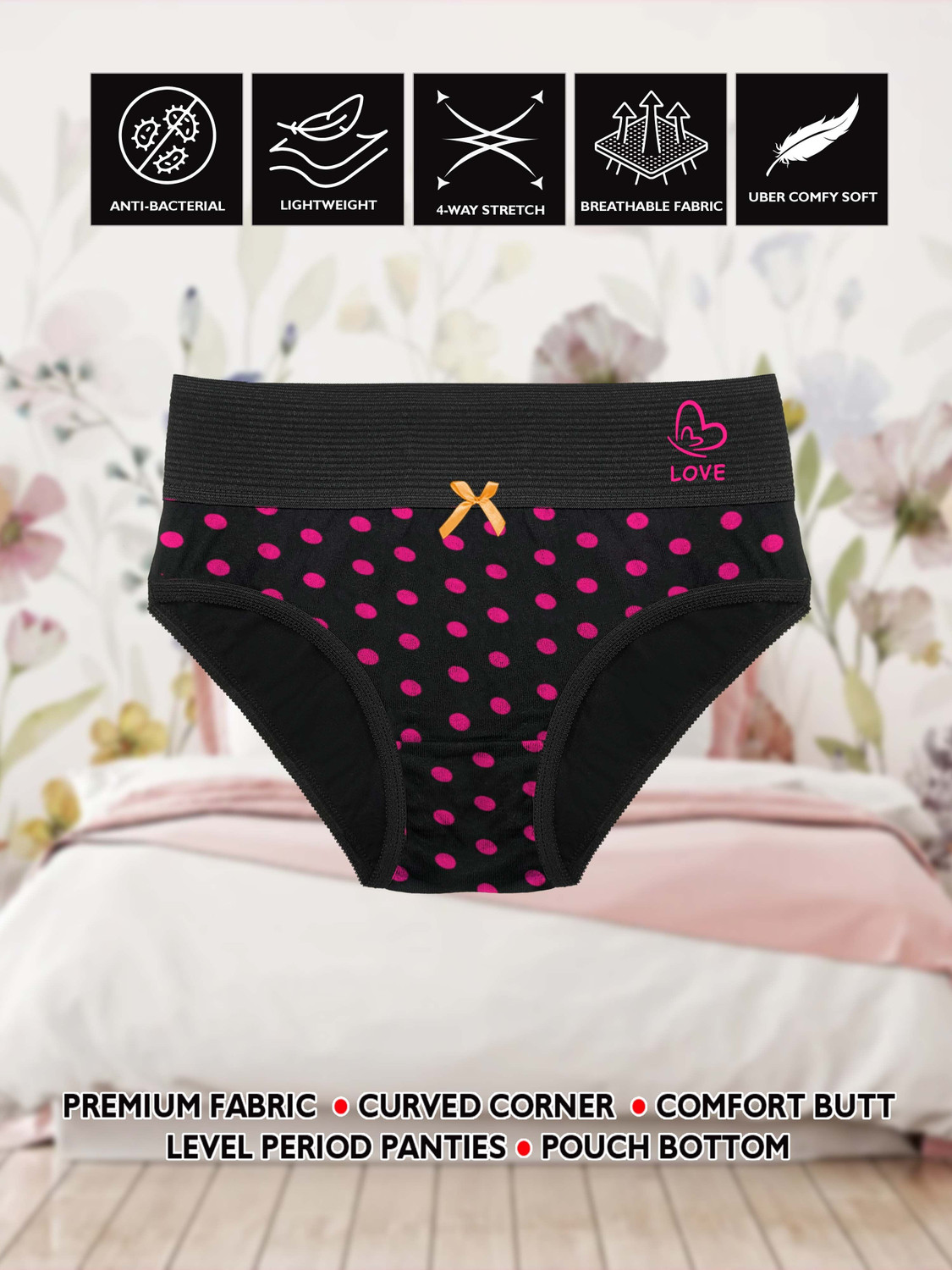 VAISHMA Women Hipster Black Panty