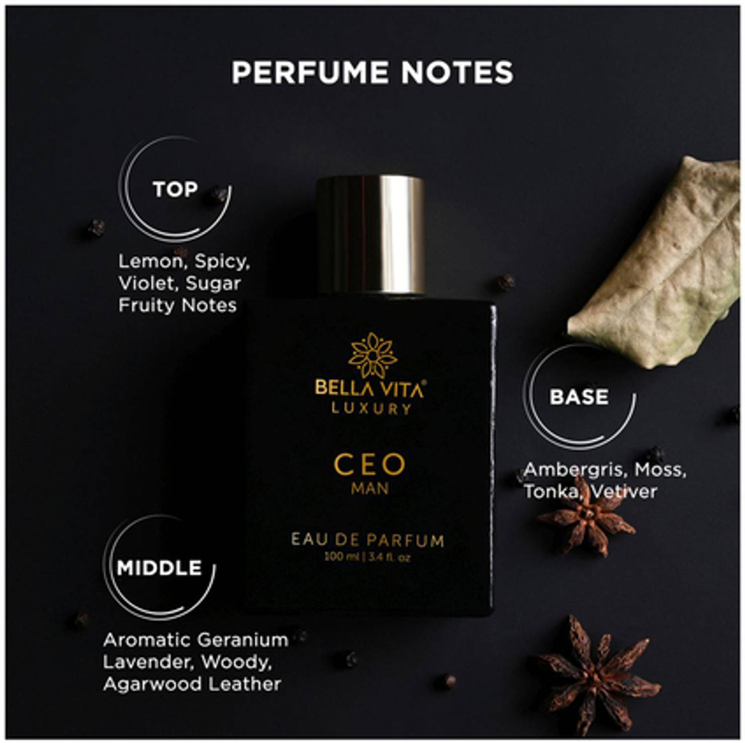 Bella Vita Organic CEO Men Perfume 100 ml - Image 2