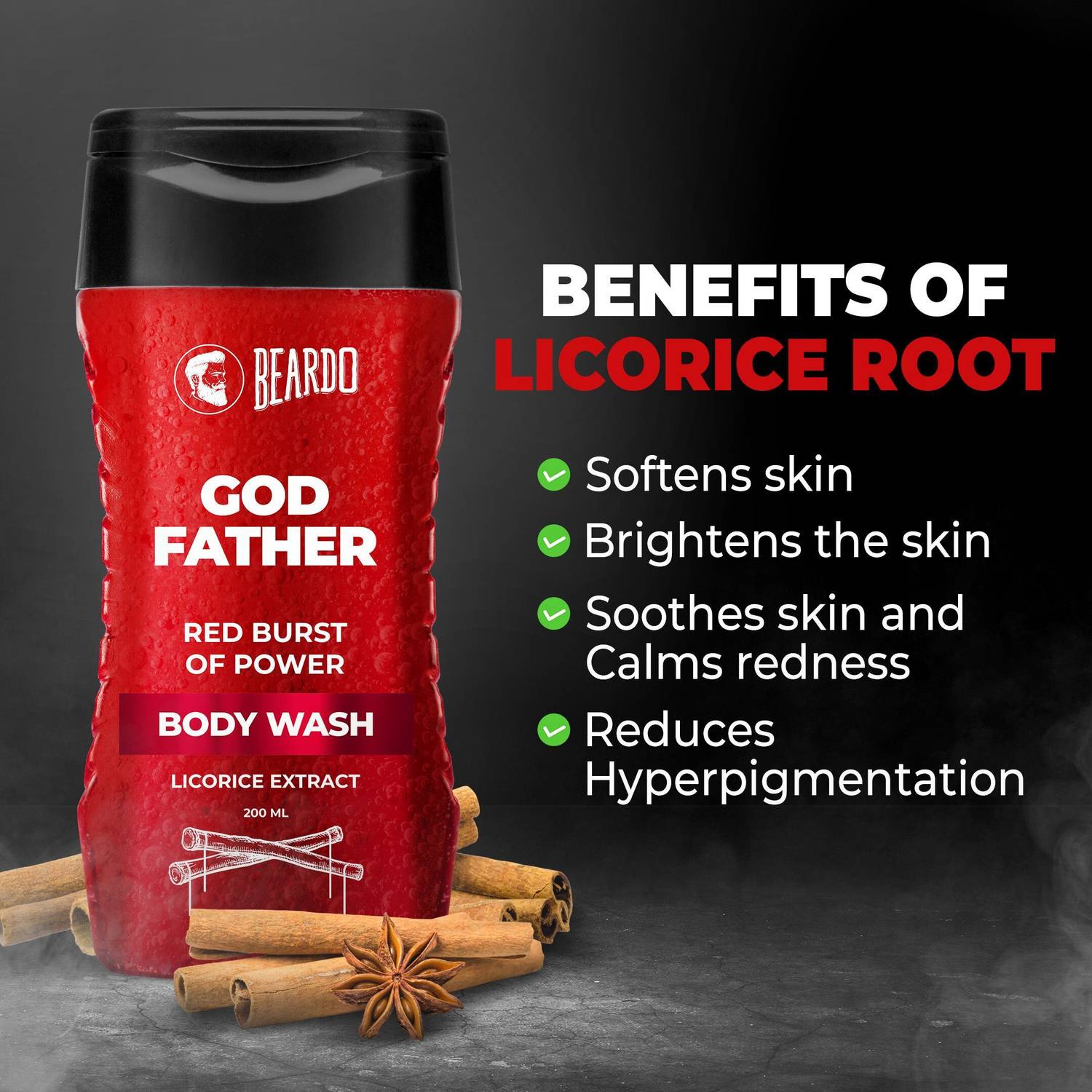 BEARDO GodFather Perfume, Deo Body Spray & Body Wash Combo 450 ml - Image 4