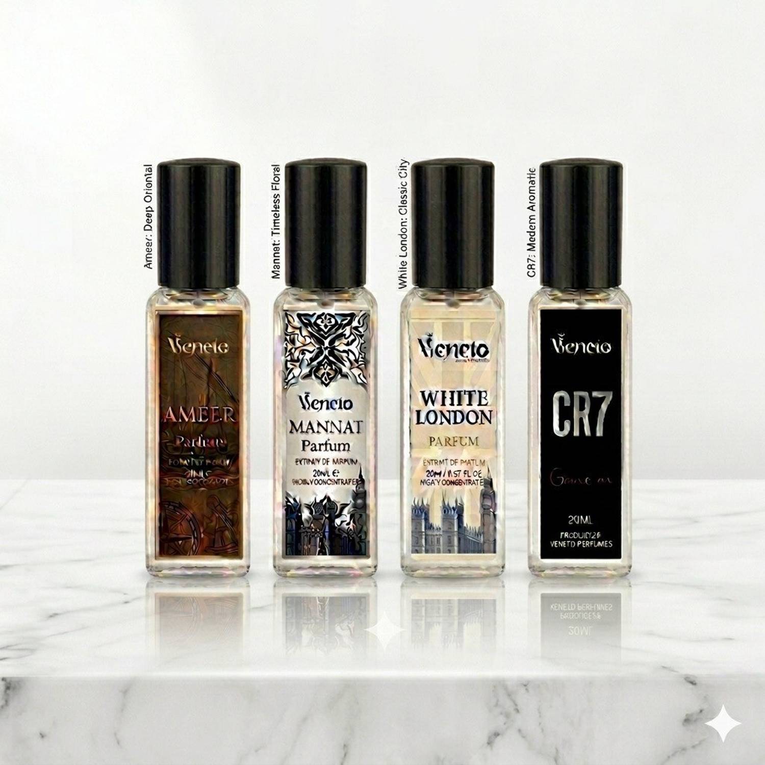 VENETO Luxury Unisex Gift Set Perfume Pack of 4 · 20 ml (80 ml total) - Image 5