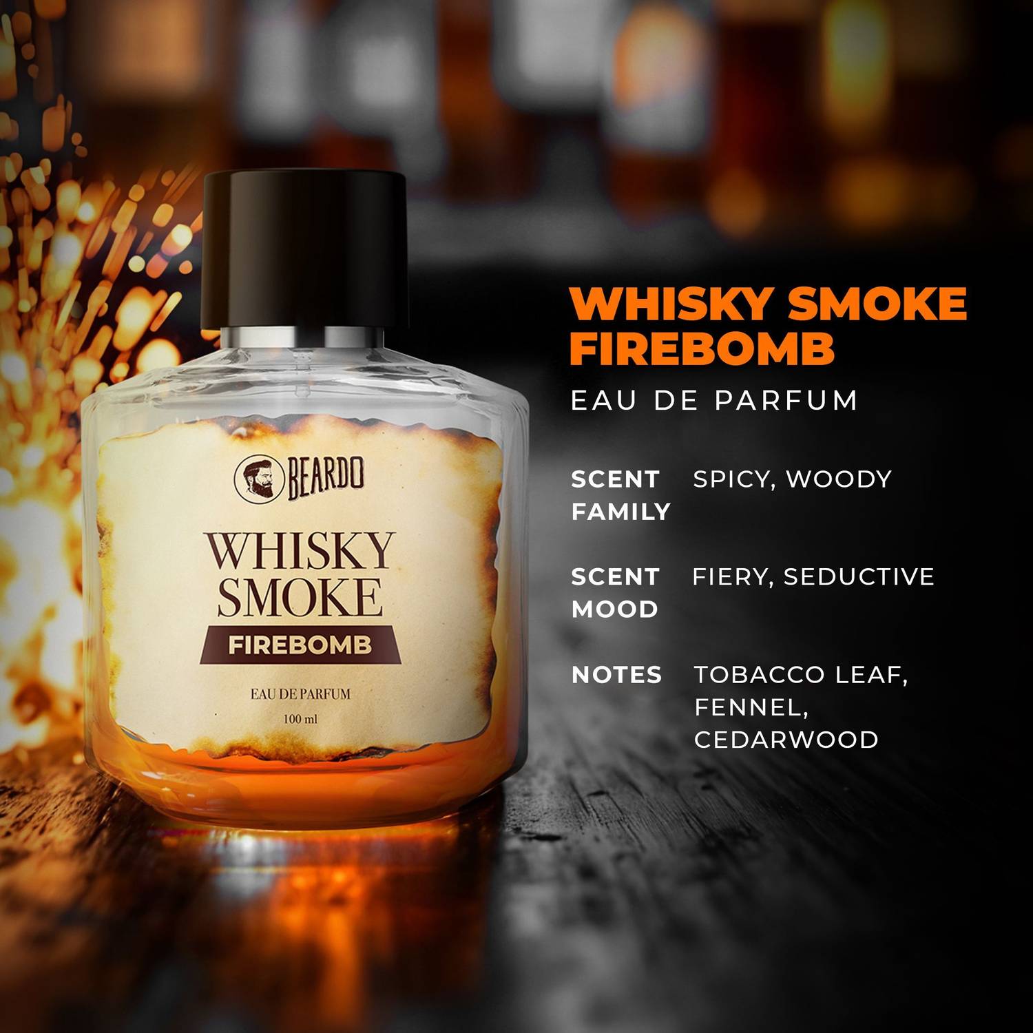 BEARDO Whisky Smoke Firebomb EDP Perfume 100 ml - Image 3