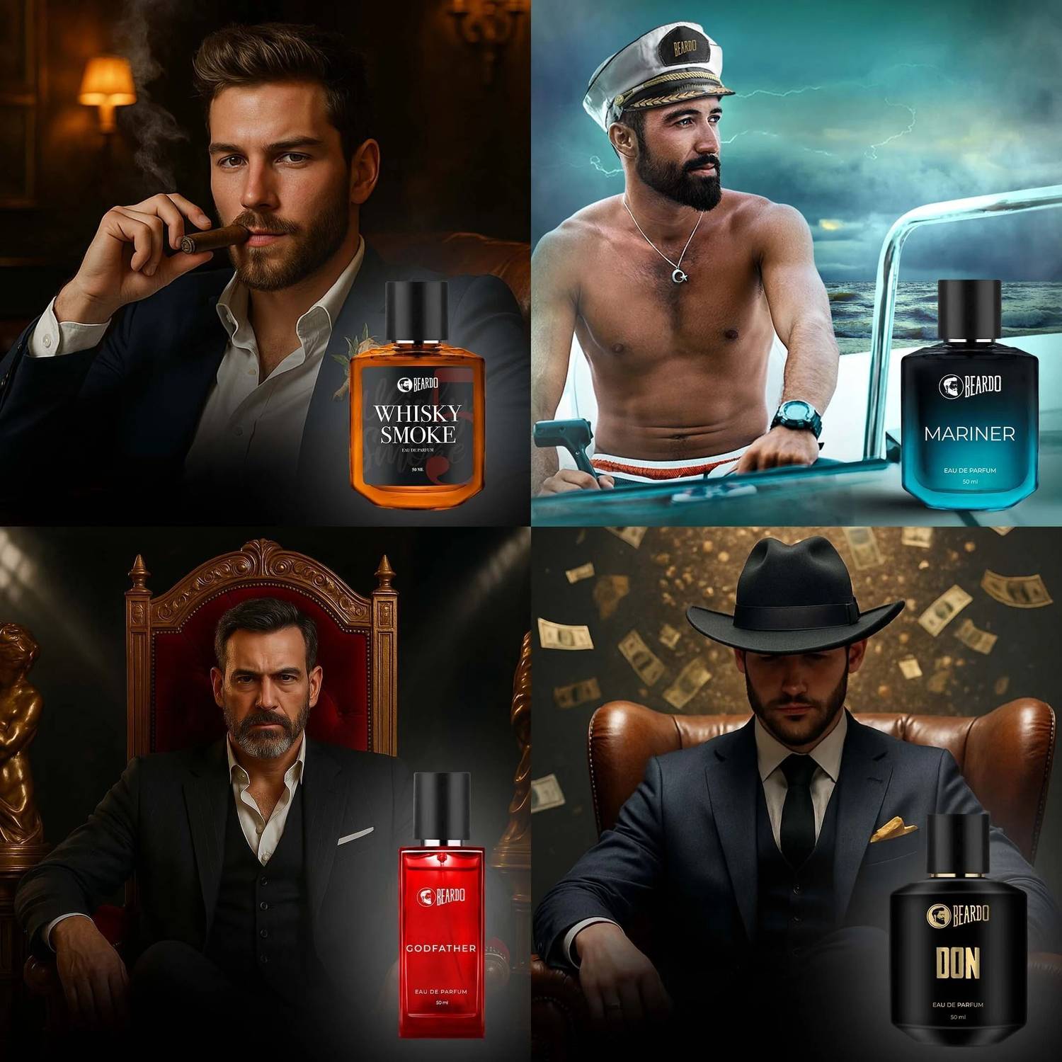 BEARDO Whiskey Smoke, Mariner, GodFather & Don Perfume 200 ml - Image 5