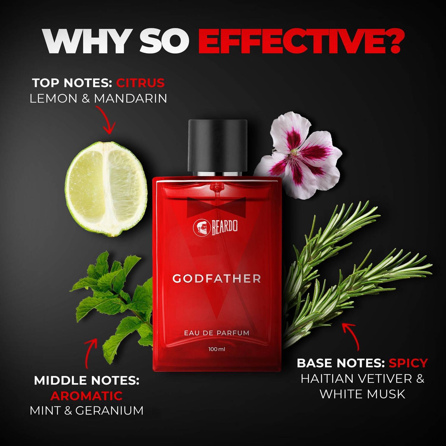 BEARDO GodFather Perfume, Deo Body Spray & Body Wash Combo 450 ml - Image 2