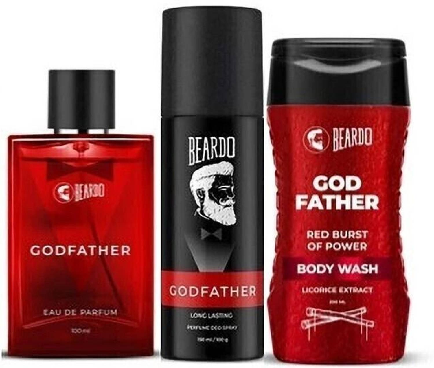 BEARDO GodFather Perfume, Deo Body Spray & Body Wash Combo 450 ml - Image 1