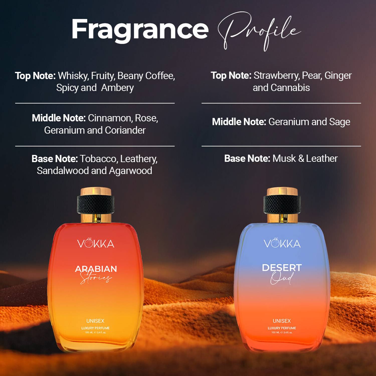 Vokka Desert Oud & Arabian Stories Pack of 2 · 100 ml (200 ml total) - Image 4