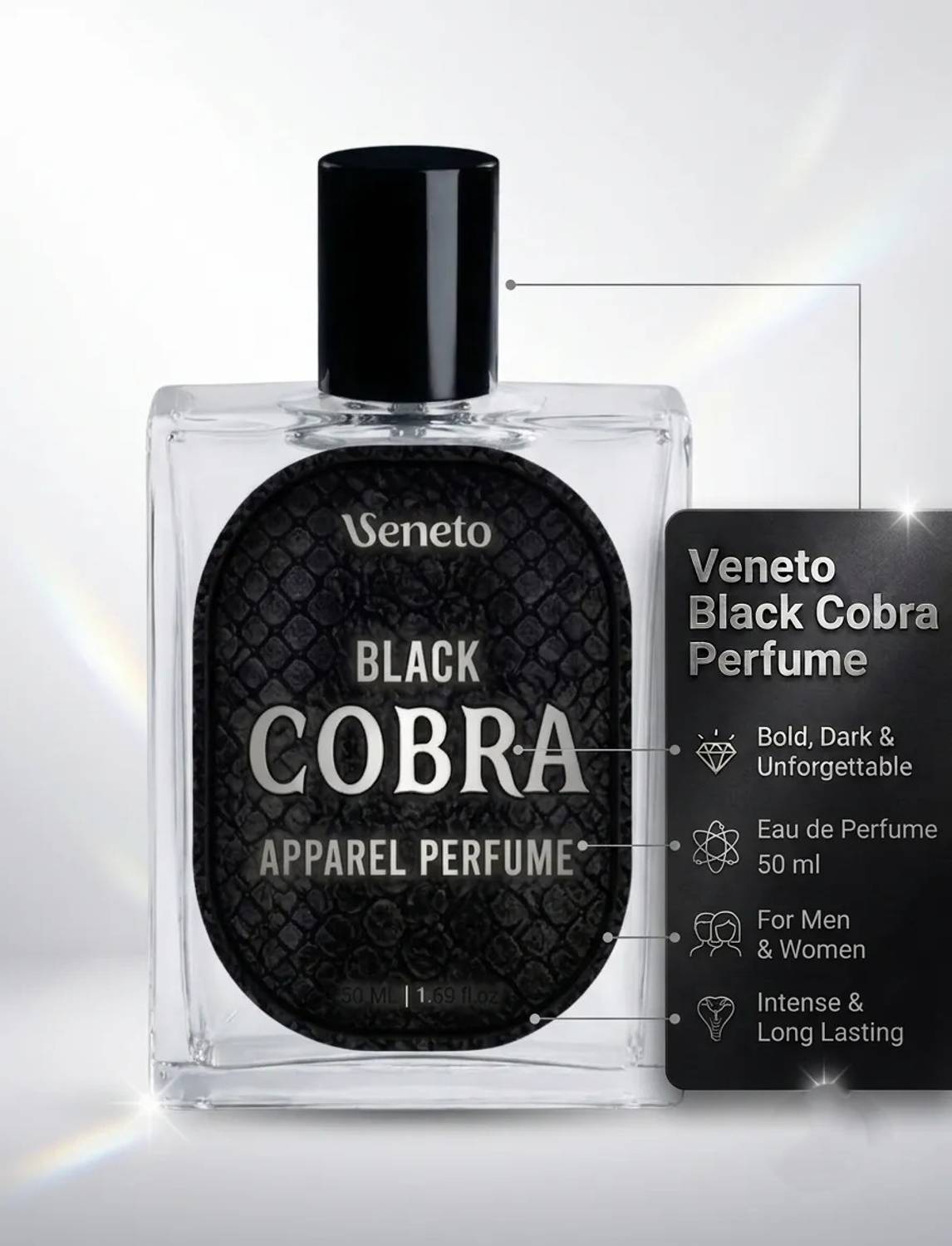 veneto Black Cobra Perfume - 50 ml - Image 1