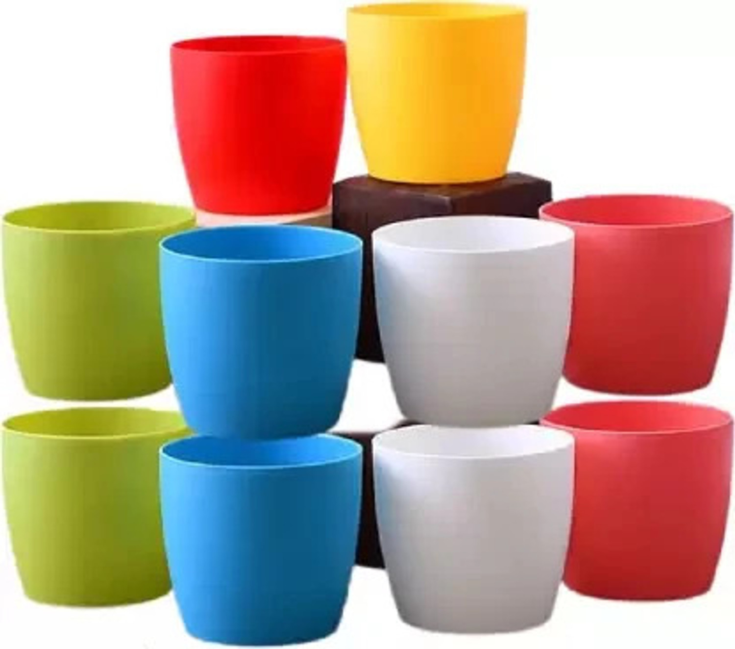 Tippity UNBREAKABLE PREMIUM GRADE PLASTIC POT/GAMLA FOR INDOOR/OUTDOOR Plant Container Set